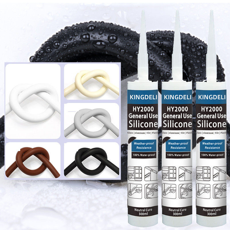 Tempo neutro preto do vedador do silicone resistente para a decoração interna
