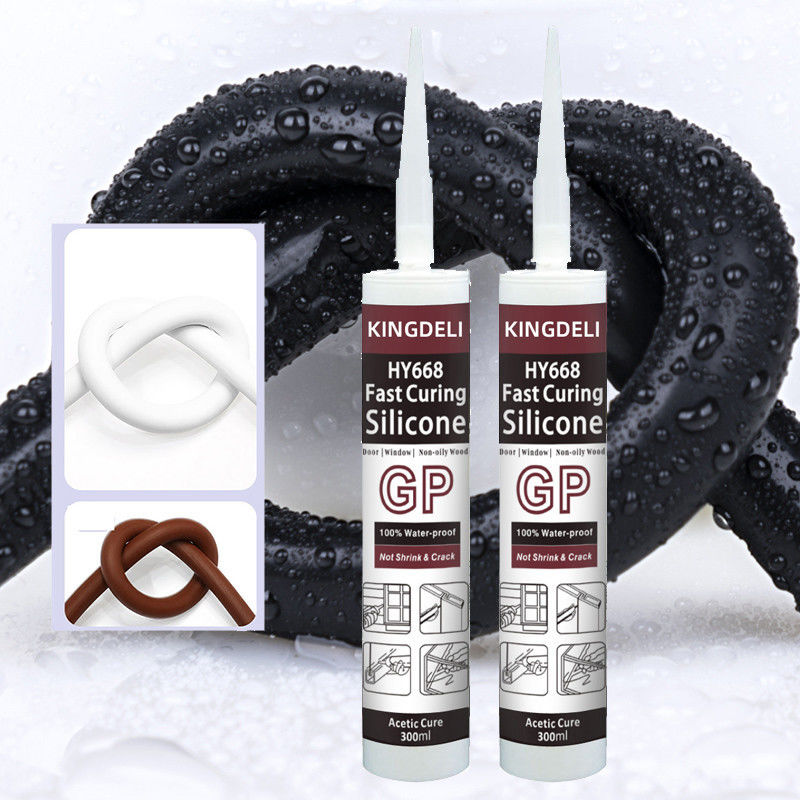 Vedador de vidro do silicone do aquário, colagem impermeável clara do silicone com Grey Black Color